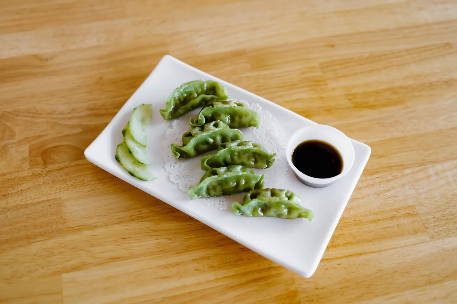 Spinach Dumplings at Robins Poke & Ramen, Asian Restaurant in Warner Robins
